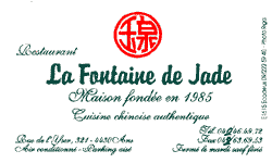 Visitenkarte  La Fontaine de Jade