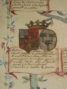 Adelsbrief der de la Croix (Detail)